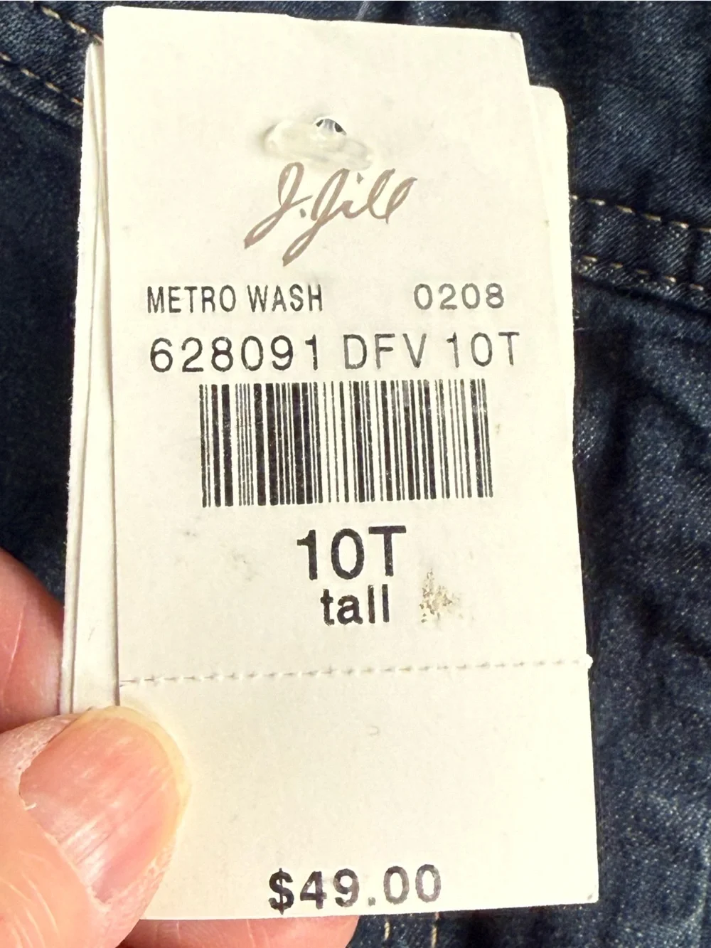 NWT J. Jill Genuine Fit Below Waist Cropped Denim Jeans Blue‎ 10T
